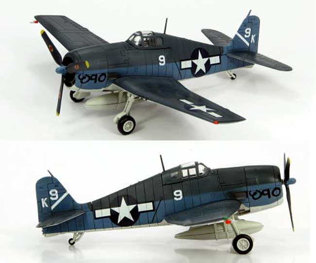 F6F-3 ヘルキャット ホワイト9 空母ヨークタウン搭載機 完成品 (ホビーマスター 1/72 エアパワー シリーズ （レシプロ） No.HA1108) 商品画像_2