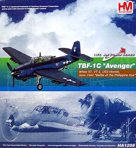 TBF-1C アベンジャー レイテ沖海戦 完成品 (ホビーマスター 1/72 エアパワー シリーズ （レシプロ） No.HA1208) 商品画像