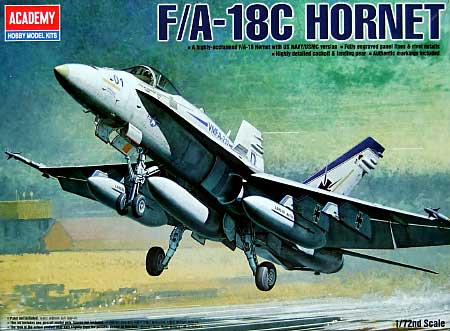 F/A-18C ホーネット プラモデル (アカデミー 1/72 Scale Aircrafts No.12411) 商品画像