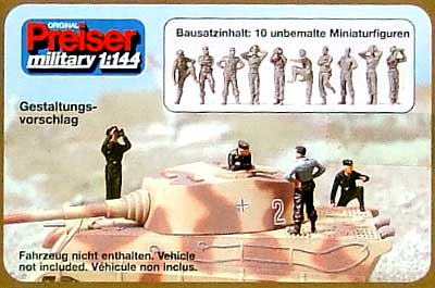 ドイツ戦車兵 (10体） プラモデル (プライザー 1/144 精密プラ製フィギュア No.77104) 商品画像
