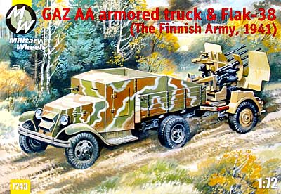 GAZ 装甲トラック & 4連装 Flak38 (フィンランド陸軍 1941） プラモデル (ミリタリーホイール 1/72 AFVキット No.7243) 商品画像