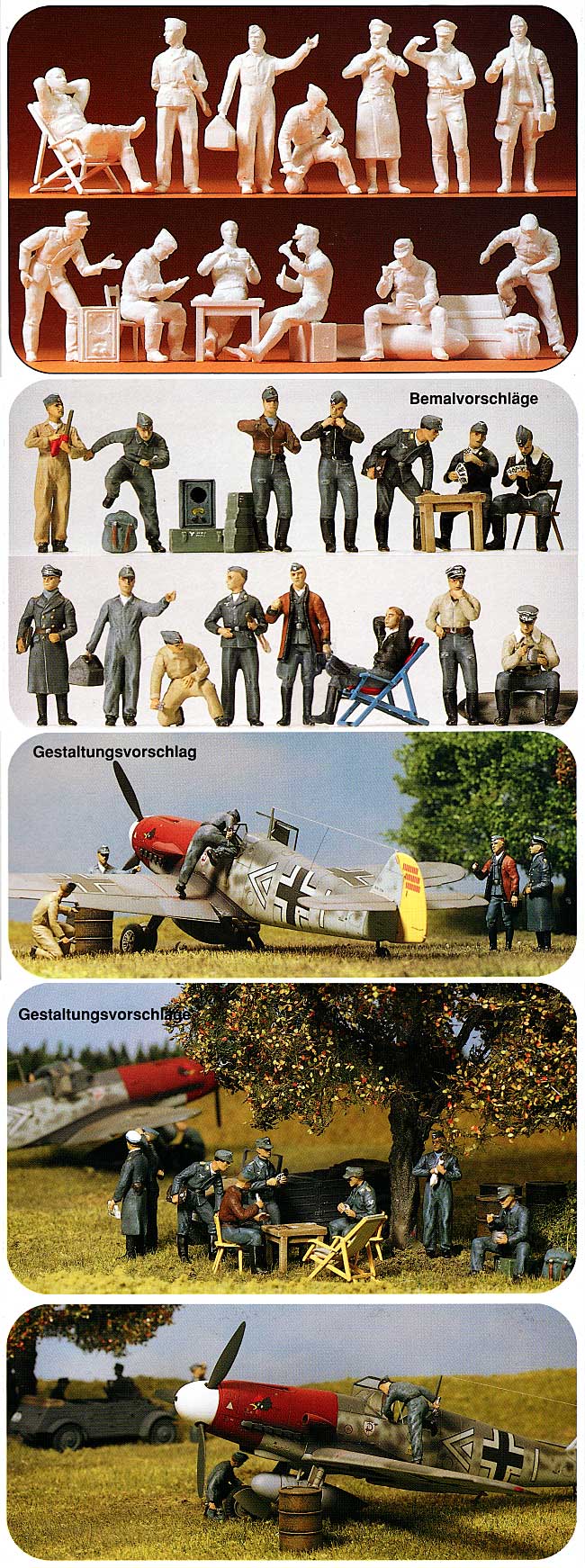 WW2 ドイツ空軍 パイロット & グランドクルー (13体) プラモデル (プライザー 1/48 精密プラ製フィギュア No.67001) 商品画像_1