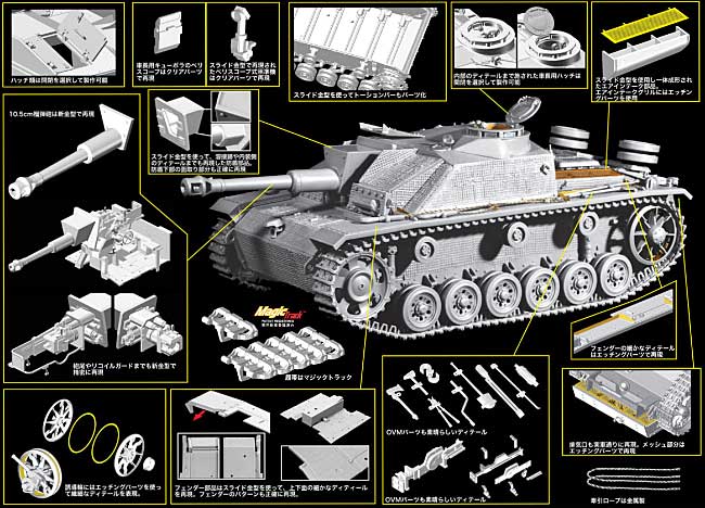 42式 10.5cm 突撃榴弾砲 w/ツィメリットコーティング プラモデル (サイバーホビー 1/35 AFV シリーズ （'39～'45 シリーズ） No.6454) 商品画像_2