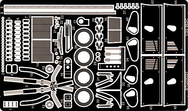 ポルシェ 962C グレードアップパーツ エッチング (スタジオ27 ツーリングカー/GTカー デティールアップパーツ No.FP24118) 商品画像_1