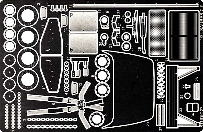 ザウバー メルセデス C9 グレードアップパーツ エッチング (スタジオ27 ツーリングカー/GTカー デティールアップパーツ No.FP24119) 商品画像_1