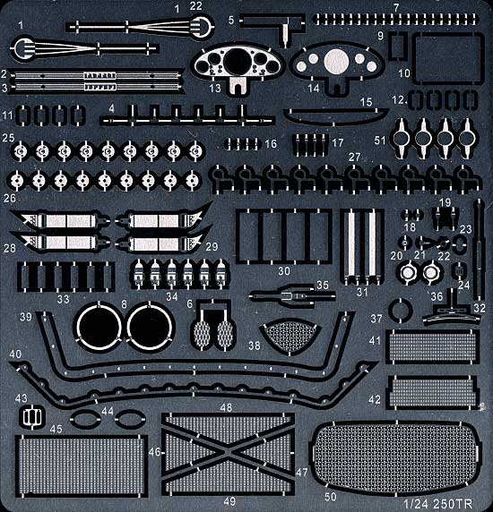 フェラーリ 250 テスタロッサ グレードアップパーツ エッチング (スタジオ27 ツーリングカー/GTカー デティールアップパーツ No.FP24121) 商品画像_1