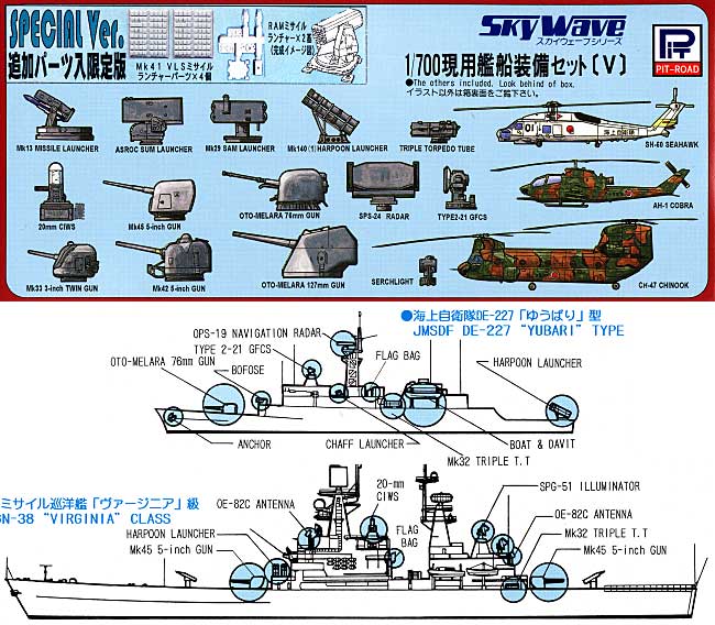 現用艦船装備セット 5 (スペシャルVer.） プラモデル (ピットロード スカイウェーブ E シリーズ No.旧E-001S) 商品画像_1