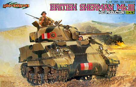 イギリス シャーマンMk.3 中期生産型 シシリー島 プラモデル (サイバーホビー 1/35 AFV シリーズ （