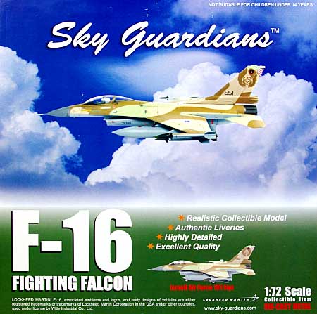 F-16C ファイティング ファルコン イスラエル国防軍 101 Sqn 完成品 (ウイッティ・ウイングス 1/72 スカイ ガーディアン シリーズ （現用機） No.74529) 商品画像