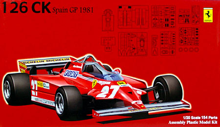 フェラーリ 126CK 1981年 スペイングランプリ プラモデル (フジミ 1/20 GPシリーズ No.旧GP003) 商品画像