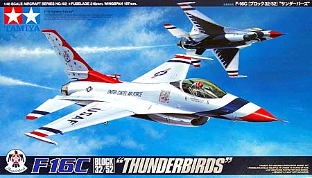 F-16C (ブロック32/52） サンダーバーズ プラモデル (タミヤ 1/48 傑作機シリーズ No.102) 商品画像