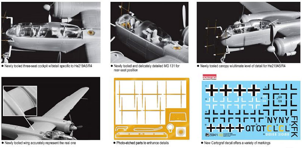 ハインケル He219A-5/R4 プラモデル (ドラゴン 1/72 Golden Wings Series No.5041) 商品画像_2