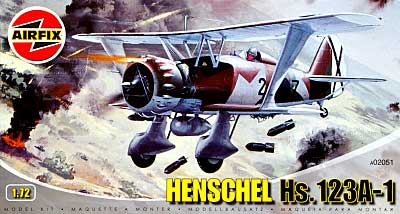 ヘンシェル Hs123A-1 プラモデル (エアフィックス 1/72 ミリタリーエアクラフト No.02051) 商品画像