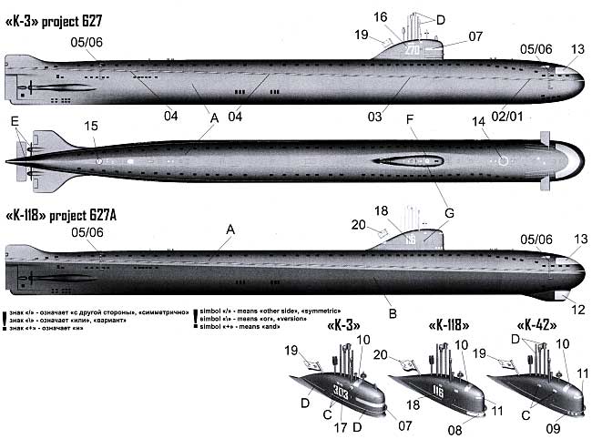 ソビエト 原子力潜水艦 K-3 ノーベンバー級 (1960年代） プラモデル (フラッグマン 1/350 艦船モデル No.旧235007) 商品画像_2