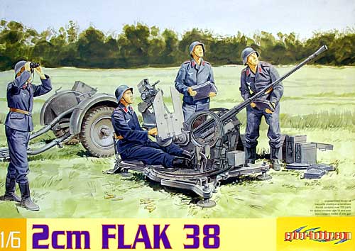 2cm Flak38 対空機関砲 プラモデル (サイバーホビー 1/6 AFVキット No.75004) 商品画像