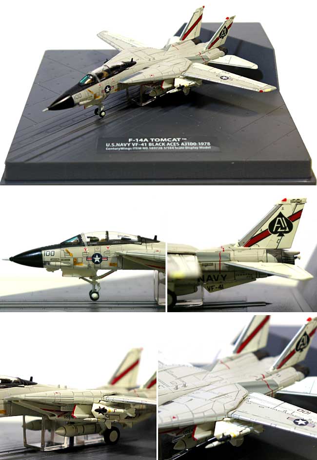 Ｆ-14A トムキャット VF-41 ブラックエイセス AJ100 1978 完成品 (センチュリー ウイングス 1/144 ダイキャストモデル エアプレーン No.589728) 商品画像_1