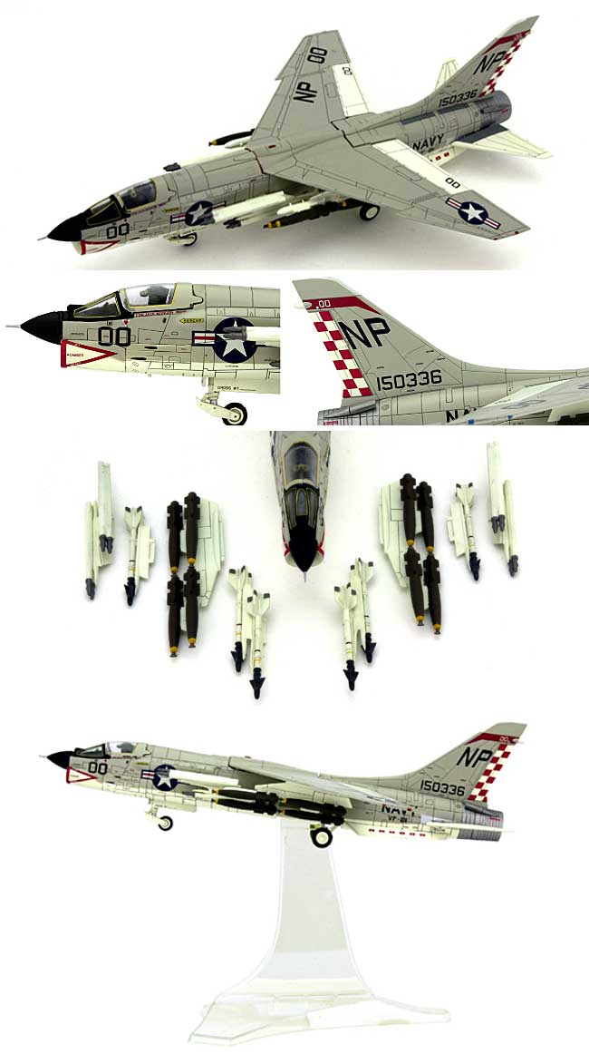 F-8E クルーセイダー VF-211 ファイティングチェックメイツ NP00 (1967年） 完成品 (センチュリー ウイングス 1/72 ダイキャストモデル エアプレーン No.601468) 商品画像_1