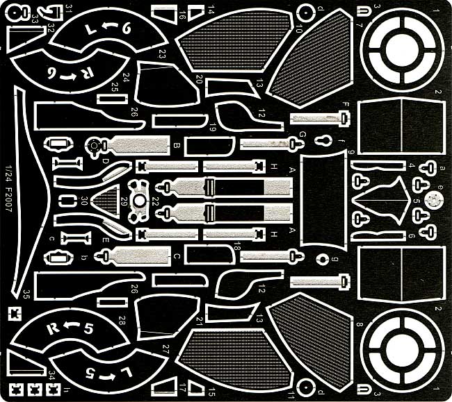 フェラーリ F2007 グレードアップパーツ エッチング (スタジオ27 F-1 ディテールアップパーツ No.FP24122) 商品画像_1