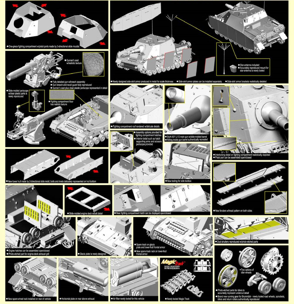 Sd.Kfz.166 4号突撃榴弾砲 ブルムベア 中期型 (2in1） プラモデル (ドラゴン 1/35 '39-45' Series No.6460) 商品画像_2