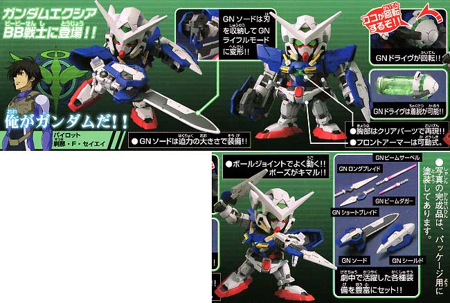 ガンダム エクシア プラモデル (バンダイ SDガンダム BB戦士 No.313) 商品画像_1