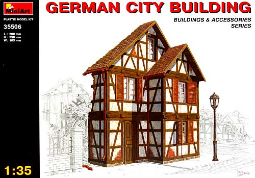 ドイツの都市の建物 プラモデル (ミニアート 1/35 ビルディング＆アクセサリー シリーズ No.35506) 商品画像