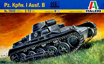 Pz.Kpfw 1号戦車B型 プラモデル (イタレリ 1/72 ミリタリーシリーズ No.7042) 商品画像