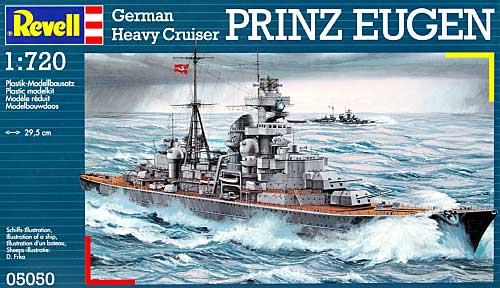 ドイツ海軍 重巡洋艦 プリンツ・オイゲン プラモデル (レベル 1/720 艦船モデル No.05050) 商品画像