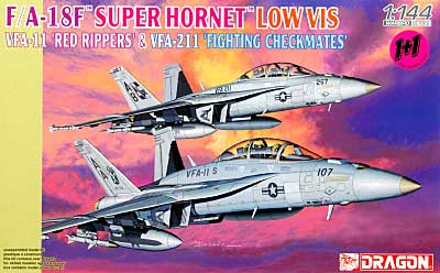 F/A-18F スーパーホーネット ロービジ VFA-11 & VFA-211 (2機セット） プラモデル (ドラゴン 1/144 ウォーバーズ （プラキット） No.4610) 商品画像