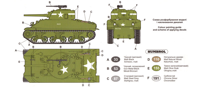 M4A1 シャーマン 中戦車 初期型 (75mm砲） 鋳造車体 VVSSサスペンション プラモデル (ユニモデル 1/72 AFVキット No.371) 商品画像_1