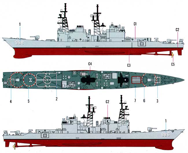 USS ハリー・W・ヒル DD-986 プラモデル (ホビーボス 1/1250 艦船モデル No.82506) 商品画像_1