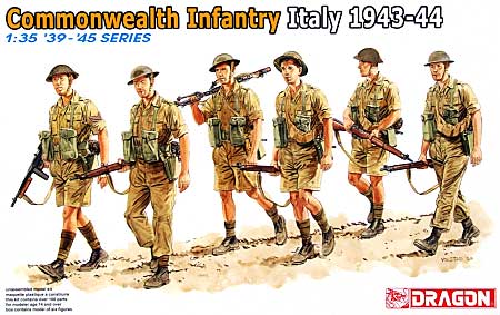 イギリス連邦歩兵 イタリア 1943-44 プラモデル (ドラゴン 1/35 