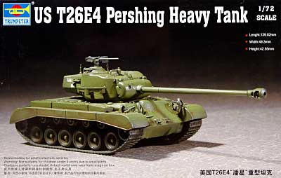 アメリカ T26E4 パーシング 重戦車 プラモデル (トランペッター 1/72 AFVシリーズ No.07287) 商品画像