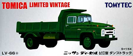 ニッサン ディーゼル 680型 ダンプトラック (緑) ミニカー (トミーテック トミカリミテッド ヴィンテージ No.LV-066a) 商品画像