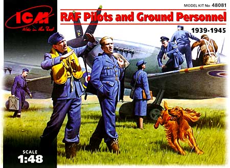 英国空軍 パイロット & グランドクルー (1939-1945) (7体セット) プラモデル (ICM 1/48 フィギュア No.48081) 商品画像