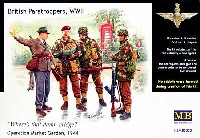 マスターボックス 1/35 ミリタリーミニチュア WW2 イギリス 空挺部隊 マーケットガーデン作戦 1944 パート1 (兵士3体 & 市民1体）