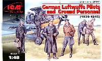 ICM 1/48 フィギュア ドイツ空軍 パイロット & グランドクルー (1939-1945)