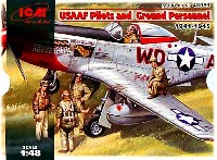 ICM 1/48 フィギュア アメリカ陸軍航空隊 パイロット & グランドクルー (1941-1945) (5体セット)