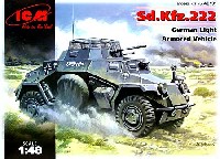 ICM 1/48 ミリタリービークル ドイツ送輪式装甲偵察車 Sd.Kfz.222