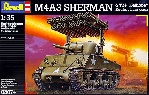 M4A3シャーマン & Ｔ34 カリオペ ロケットランチャー プラモデル (レベル 1/35 ミリタリー No.03074) 商品画像