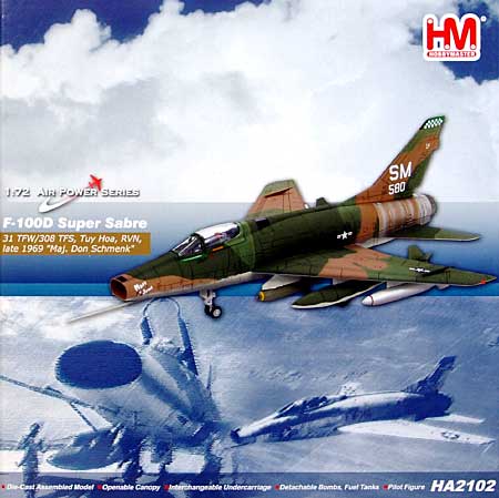 F-100D スーパーセイバー ベトナム・ウォー 完成品 (ホビーマスター 1/72 エアパワー シリーズ （ジェット） No.HA2102) 商品画像