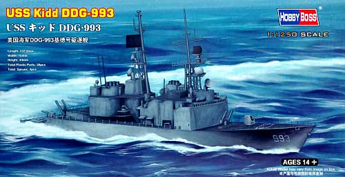 USS キッド DDG-993 プラモデル (ホビーボス 1/1250 艦船モデル No.82507) 商品画像