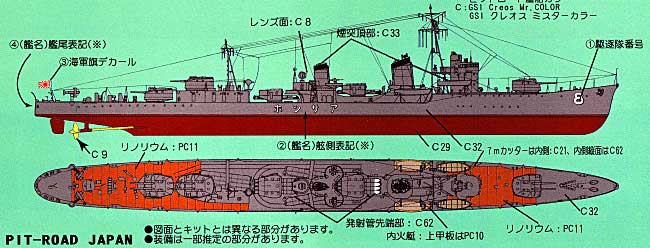 日本海軍朝潮型駆逐艦 朝潮 (フルハル仕様) プラモデル (ピットロード 1/700 スカイウェーブ W シリーズ No.W118) 商品画像_1