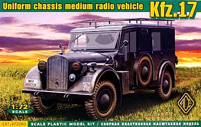 ドイツ ホルヒ Kfz.17 中型無線車両 プラモデル (エース 1/72 ミリタリー No.72260) 商品画像