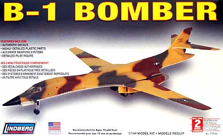 B-1 爆撃機 プラモデル (リンドバーク 1/144 エアクラフト No.70544) 商品画像