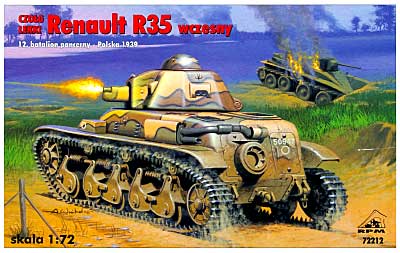 ルノー R35 軽戦車 ポーランド戦 1939年 プラモデル (RPM 1/72 ミリタリー No.72212) 商品画像