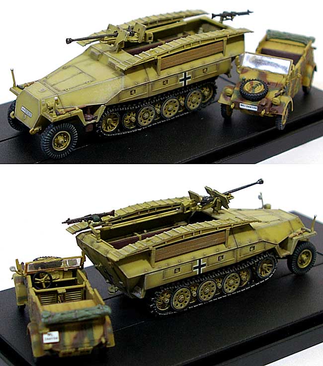 Sd.Kfz.251/7 Ausf.D w/2.8cm sPzB 41 重対戦車銃 ＋ キューベルワーゲン 82型 完成品 (ドラゴン 1/72 ドラゴンアーマーシリーズ No.60372) 商品画像_1