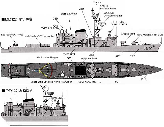 海上自衛隊護衛艦 DD-122 はつゆき (船体クリア成型Ver.) プラモデル (ピットロード 1/700 スカイウェーブ J シリーズ No.J-003C) 商品画像_1