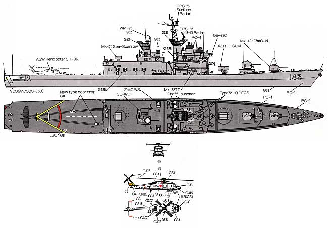 海上自衛隊ヘリコプター護衛艦 DDH-143 しらね (船体クリア成型Ver.) プラモデル (ピットロード 1/700 スカイウェーブ J シリーズ No.J-006C) 商品画像_1