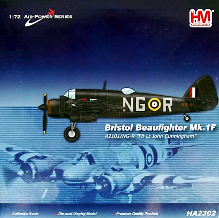 ブリストル ボーファイター Mk.1F 夜間戦闘機型 完成品 (ホビーマスター 1/72 エアパワー シリーズ （レシプロ） No.HA2302) 商品画像