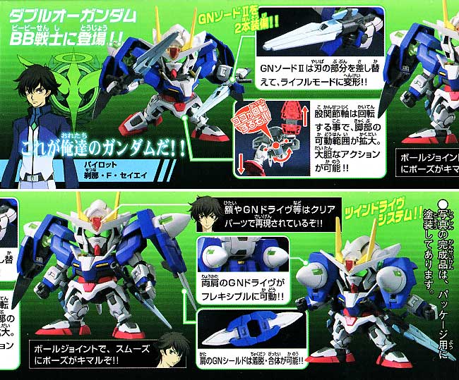 ダブルオーガンダム プラモデル (バンダイ SDガンダム BB戦士 No.316) 商品画像_1